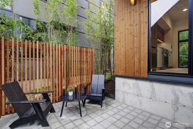 3816B 36th Ave W, Seattle, WA 98199 - view of patio / terrace with fence