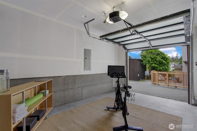 3816B 36th Ave W, Seattle, WA 98199 - garage with a garage door opener and electric panel