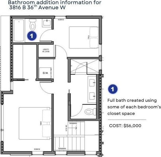 3816B 36th Ave W, Seattle, WA 98199 - view of room layout