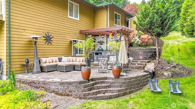7509 145th St NW, Gig Harbor, WA 98329 - view of patio with an outdoor living space