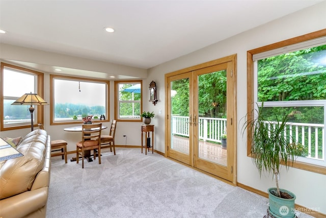 7509 145th St NW, Gig Harbor, WA 98329 - doorway with carpet floors, baseboards, healthy amount of natural light, and recessed lighting
