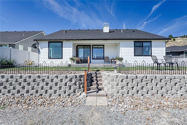 985 Spring Mountain Dr, Wenatchee, WA 98801 - back of property featuring a chimney