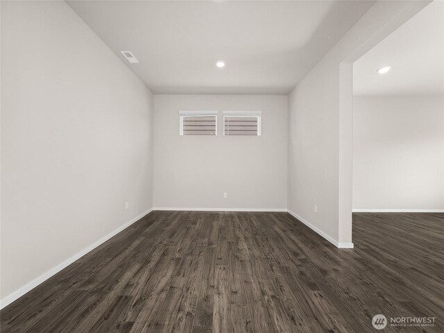 28305 74th Dr NW Unit 89, Stanwood, WA 98292 - unfurnished room with dark wood-style floors, baseboards, and recessed lighting