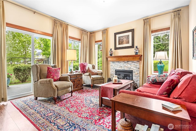 4631 Quinn Ct Unit 101, Bellingham, WA 98226 - living room with a fireplace and wood finished floors