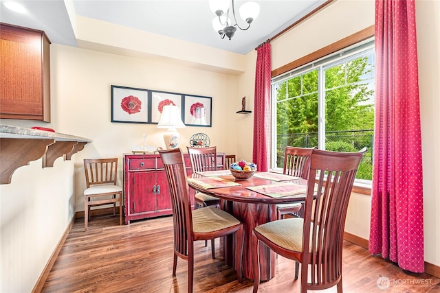 4631 Quinn Ct Unit 101, Bellingham, WA 98226 - dining room featuring baseboards and wood finished floors