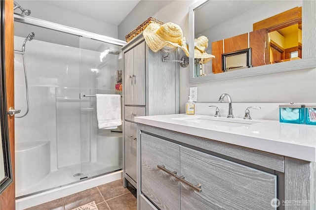 4631 Quinn Ct Unit 101, Bellingham, WA 98226 - full bath featuring tile patterned flooring, a shower stall, and vanity