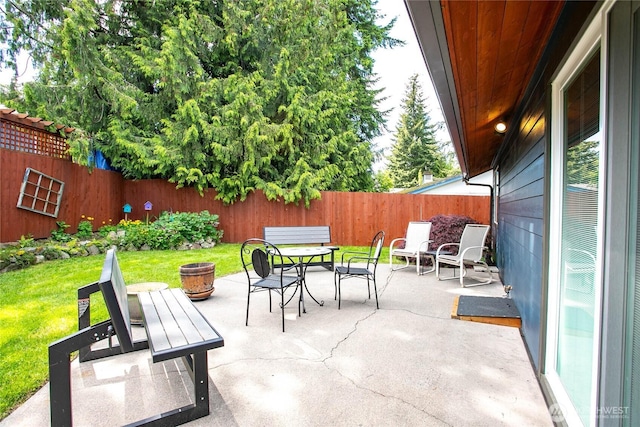 839 St Andrews Way, Bellingham, WA 98229 - view of patio with outdoor dining space and an outdoor fire pit