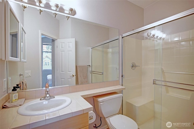 13000 Admiralty Way Unit A305, Everett, WA 98204 - full bathroom with a stall shower, toilet, and vanity