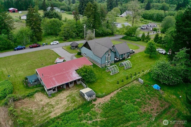 view from above of property