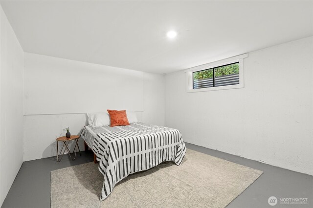 270 Puget Loop, Port Ludlow, WA 98365 - bedroom with finished concrete flooring