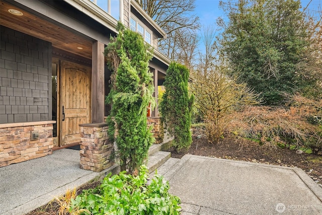 view of doorway to property