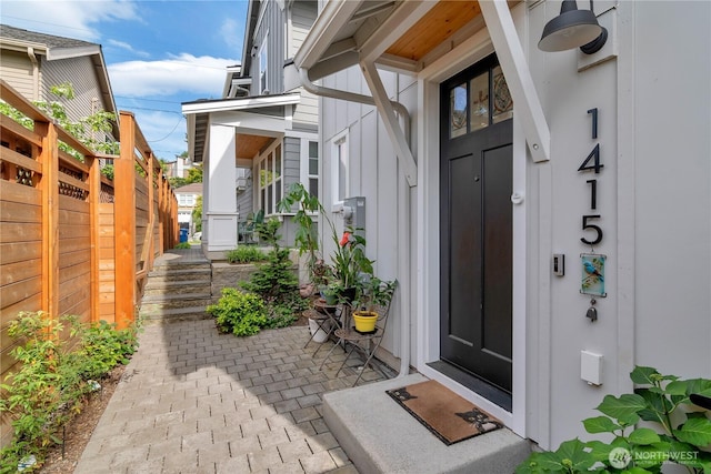 1415 29th Ave Unit C, Seattle, WA 98122 - property entrance featuring board and batten siding