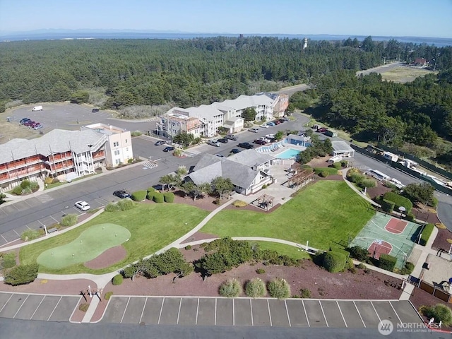 1600 W Ocean Ave Unit 1236, Westport, WA 98595 - aerial view of property and surrounding area with a forest