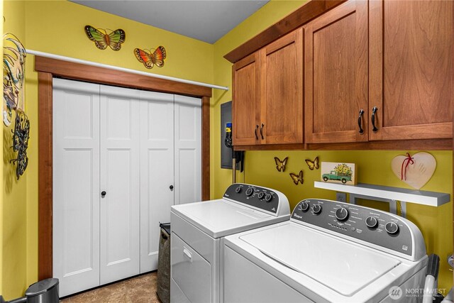 1051 N Baker Ave Unit B204, East Wenatchee, WA 98802 - laundry room featuring washer and dryer and cabinet space