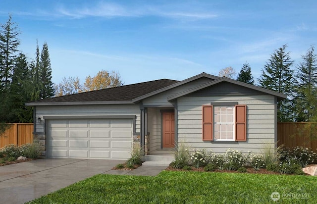 13612 187th St E Unit 32, Puyallup, WA 98374 - ranch-style home featuring a garage and concrete driveway