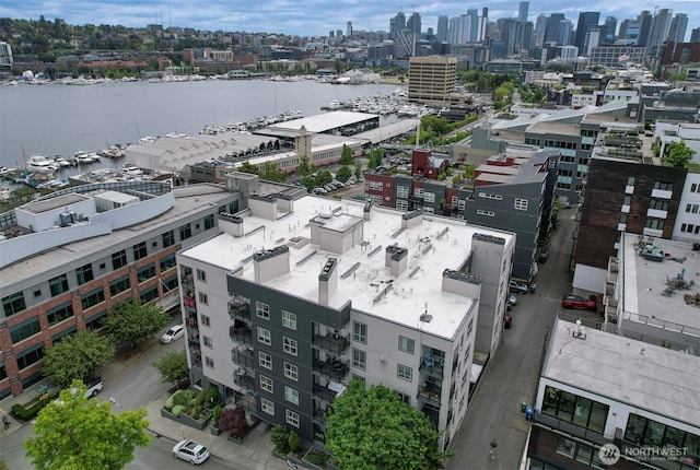 769 Hayes St Unit 504, Seattle, WA 98109 - bird's eye view of skyline and a nearby body of water
