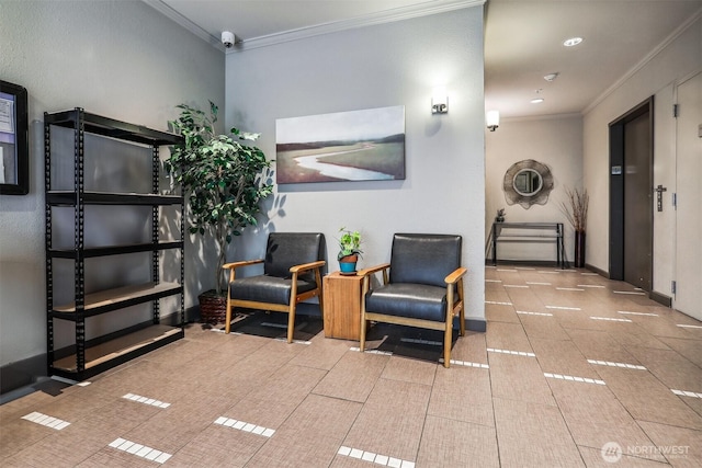769 Hayes St Unit 504, Seattle, WA 98109 - building lobby with a surveillance system, ornamental molding, and recessed lighting