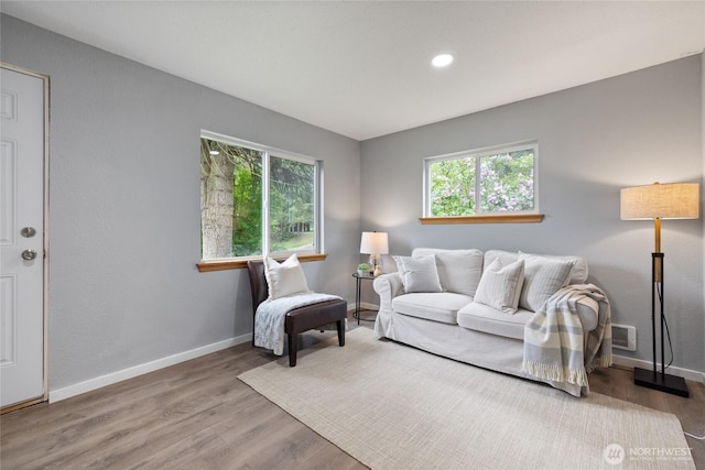 1140 Tacoma Ave, Port Orchard, WA 98366 - living room with wood finished floors, baseboards, and recessed lighting