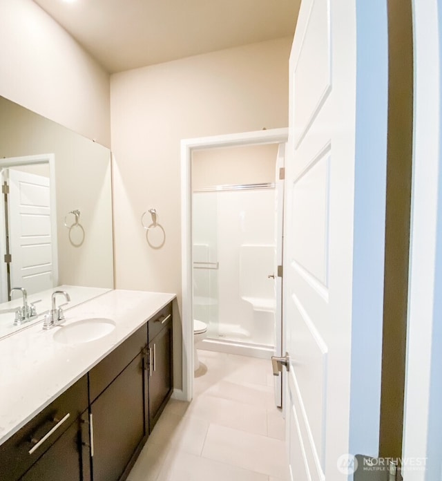 32938 Ash Ave SE, Black Diamond, WA 98010 - full bathroom with a shower stall, vanity, and toilet