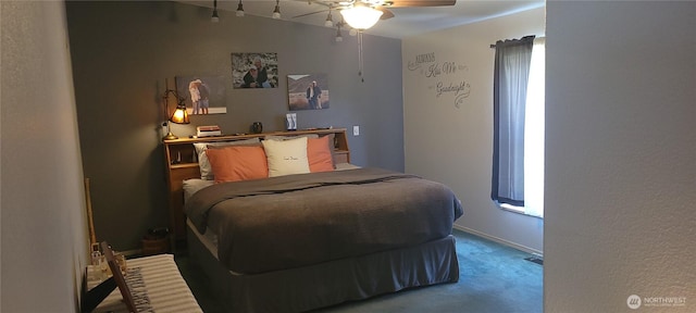 19425 Grant Rd NW, Soap Lake, WA 98851 - carpeted bedroom featuring a ceiling fan