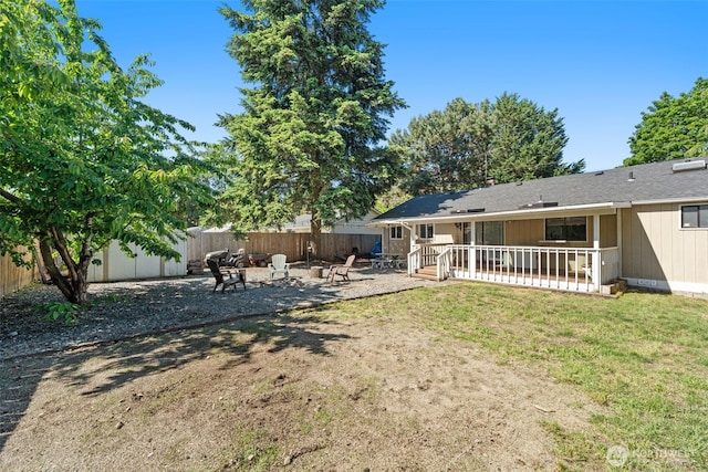 17001 5th Ave E, Spanaway, WA 98387 - view of yard with an outdoor fire pit and a patio
