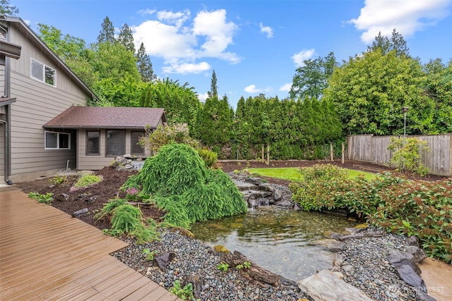 58 Pacific Pl, Longview, WA 98632 - view of yard with a garden pond