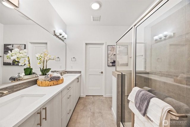 1478 159th Pl NE, Bellevue, WA 98008 - bathroom featuring a stall shower and double vanity