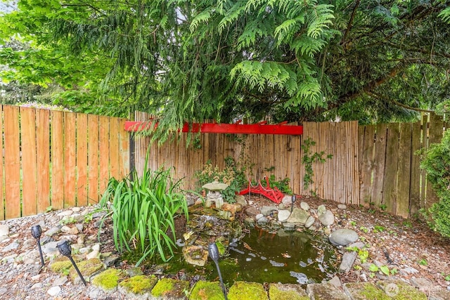 view of fenced backyard
