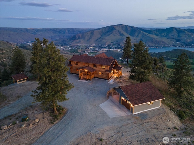 1831 Cottontail Ln, Chelan, WA 98816 - view from above of property featuring a mountain backdrop