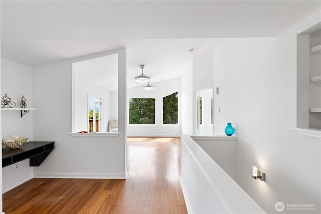 15396 Dewey Crest Ln, Anacortes, WA 98221 - hall with wood finished floors and baseboards