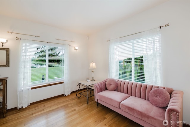 3323 Appaloosa Way, Bremerton, WA 98310 - living room with light wood finished floors, plenty of natural light, and baseboards