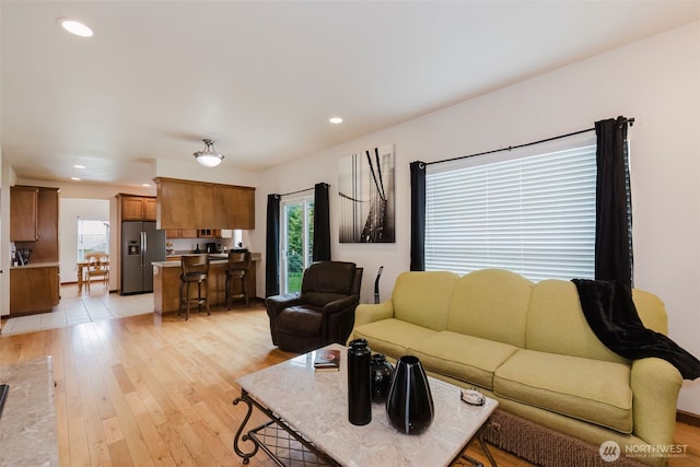 3323 Appaloosa Way, Bremerton, WA 98310 - living room featuring light wood-style floors and recessed lighting