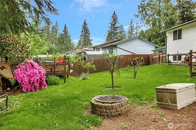 32030 83rd Dr NW, Stanwood, WA 98292 - view of yard with an outdoor fire pit