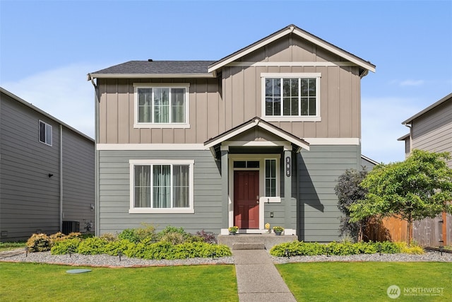 view of front of house with board and batten siding
