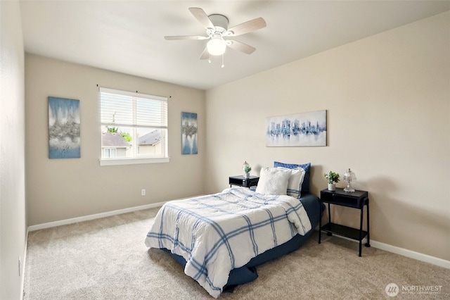 2514 164th St E, Tacoma, WA 98445 - bedroom with carpet flooring, baseboards, and a ceiling fan