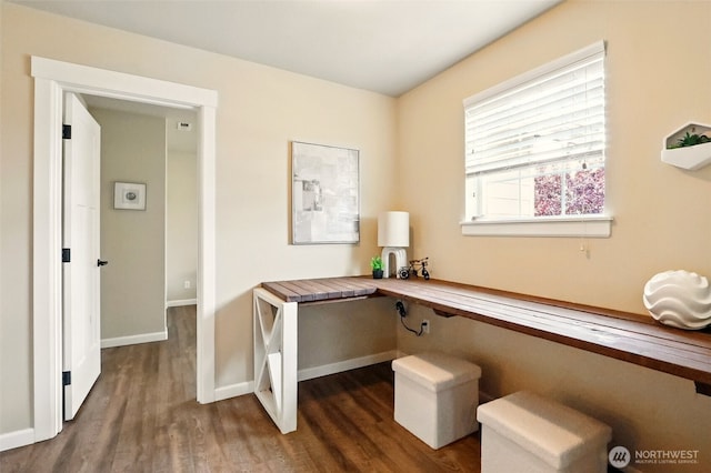 2514 164th St E, Tacoma, WA 98445 - office featuring dark wood-style flooring and baseboards
