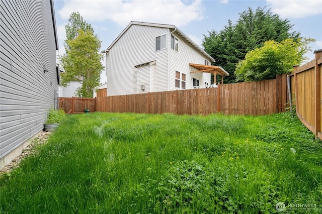 view of home's exterior featuring a fenced backyard