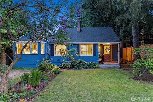 2607 NE 137th St, Seattle, WA 98125 - view of front of home with a chimney and roof with shingles