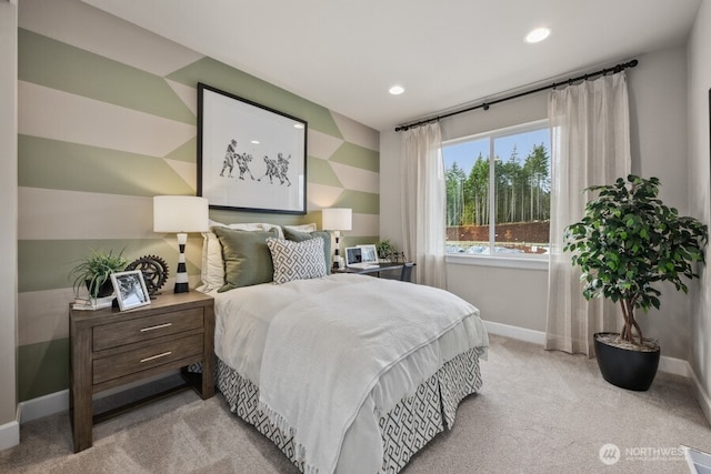 20255 145th St E Unit 855, Bonney Lake, WA 98391 - bedroom featuring baseboards, carpet flooring, and recessed lighting