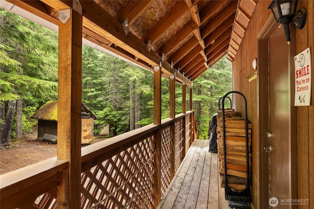 4771 Kachess Lake Rd, Easton, WA 98925 - wooden deck with a view of trees