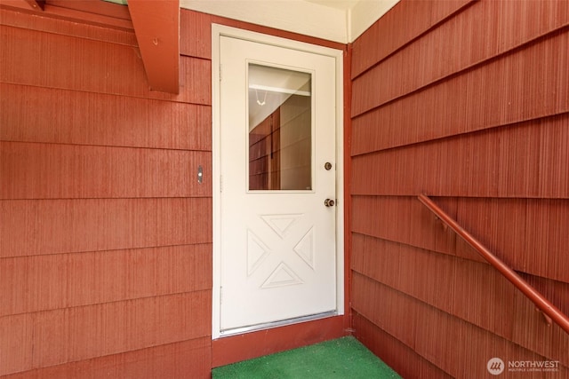 view of exterior entry