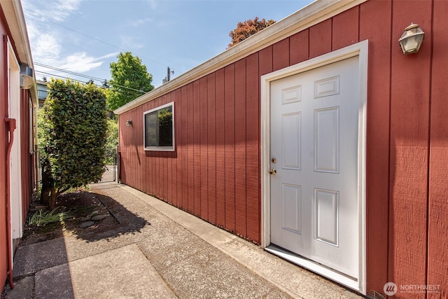view of doorway to property