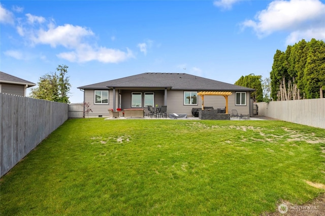 227 N Crestview Dr, Moses Lake, WA 98837 - rear view of property with a pergola and a patio