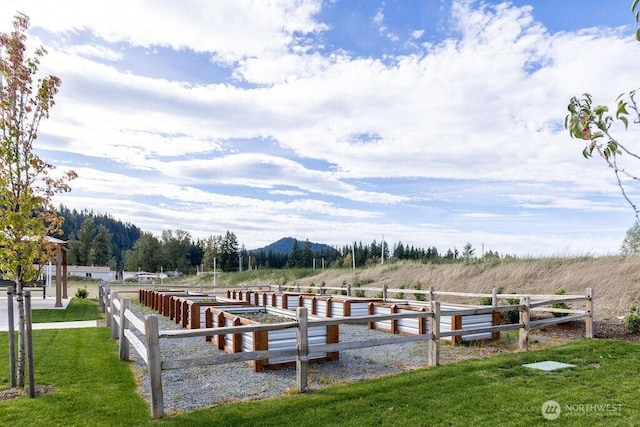 2076 Crystal Mountain Dr Unit 89, Enumclaw, WA 98022 - dock featuring a yard, a mountain view, and a view of countryside