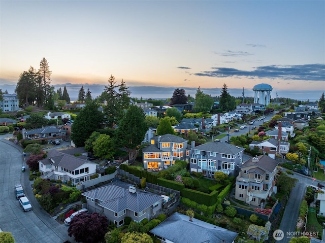 3727 W Barrett St, Seattle, WA 98199 - aerial view at dusk of a residential view