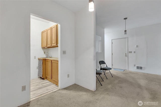 11120 SE 234th Pl, Kent, WA 98031 - corridor featuring light colored carpet and a sink