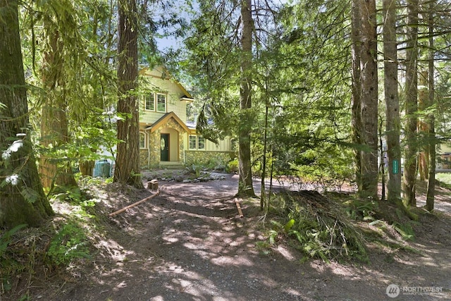 7117 Rainier Way, Deming, WA 98244 - view of property hidden behind natural elements featuring stone siding