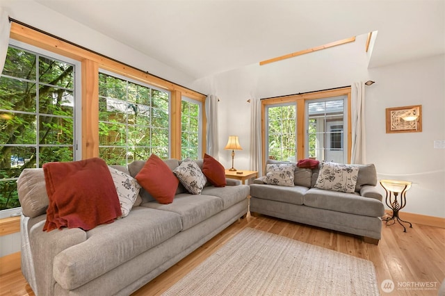 7117 Rainier Way, Deming, WA 98244 - living room featuring light wood-style flooring and baseboards