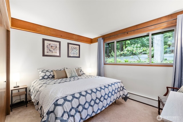 131 N Bay Ln Unit 4, Port Ludlow, WA 98365 - carpeted bedroom with a baseboard heating unit