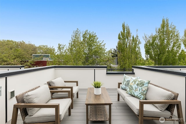 1108C 34th Ave, Seattle, WA 98122 - deck with an outdoor living space